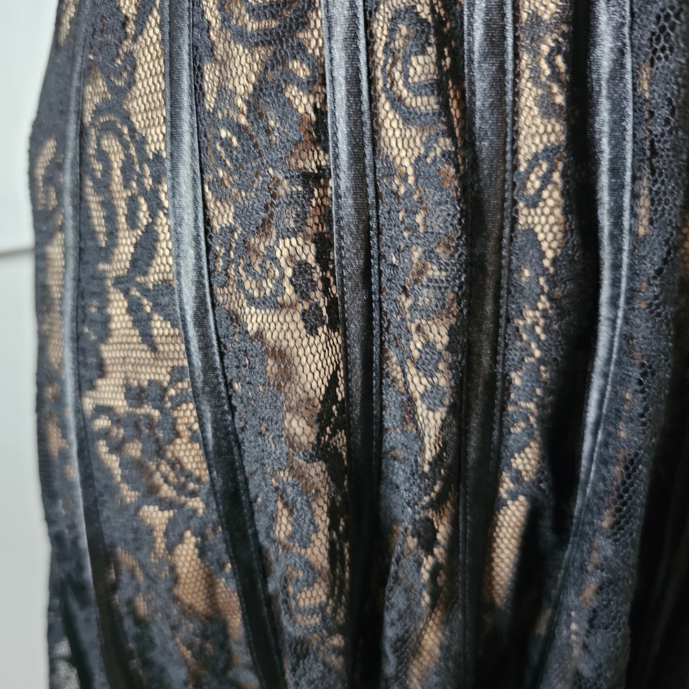 SL Fashions Black Lace Midi Dress - Picture 7 of 16
